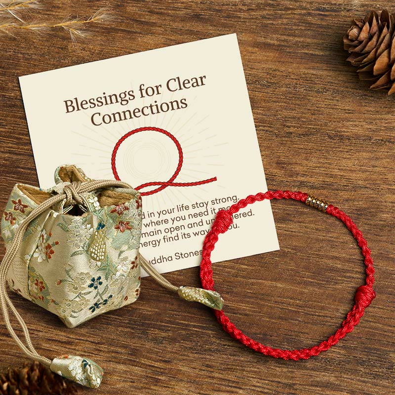 Fortune Jewel "Blessings for Clear Connections" 925 Sterling Silver Lucky Golden Bead String Bracelet Anklet Includes Gift Message Card - Fortune Jewel