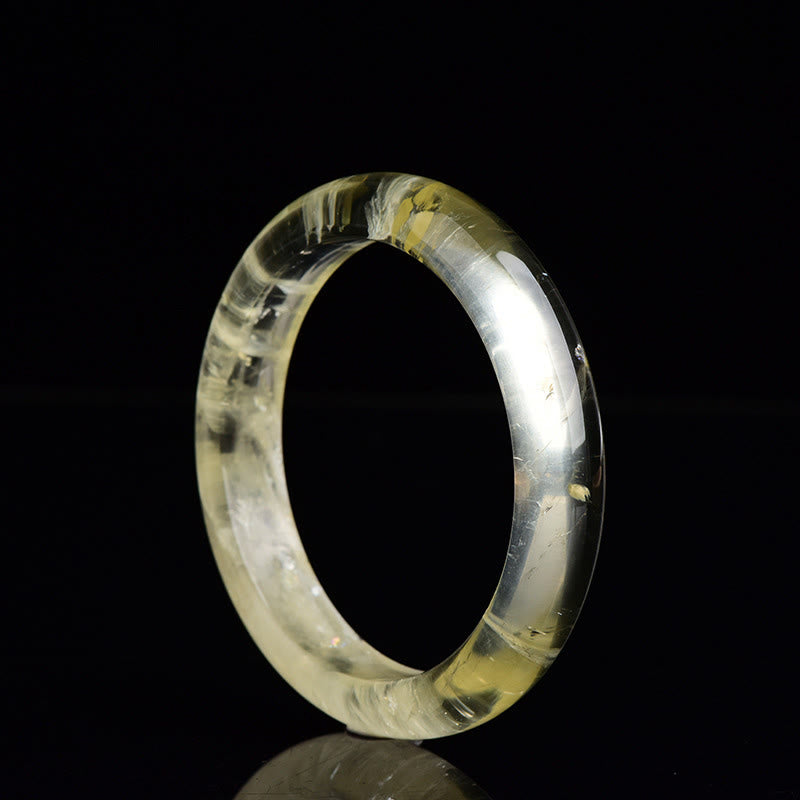 Fortune Jewel Natural Citrine Quartz Prosperity Cuff Bangle Bracelet - Fortune Jewel
