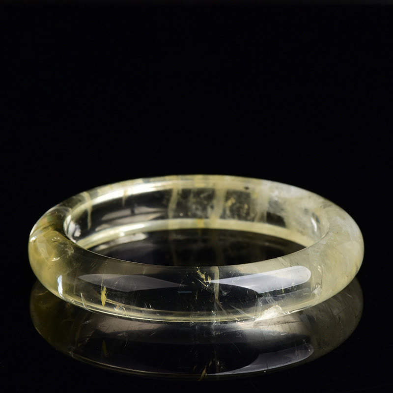Fortune Jewel Natural Citrine Quartz Prosperity Cuff Bangle Bracelet - Fortune Jewel