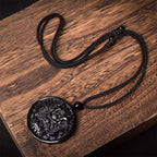 Fortune Jewel Dragon Black Obsidian Transformation Fulfilment Necklace Pendant - Fortune Jewel