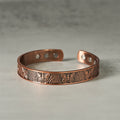 Fortune Jewel Copper Open Butterfly Balance Self Care Adjustable Cuff Bracelet Bangle - Fortune Jewel