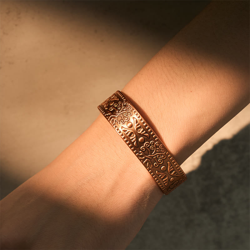 Fortune Jewel The Tree Of Life Copper Open Self Care Luck Bracelet Bangle - Fortune Jewel