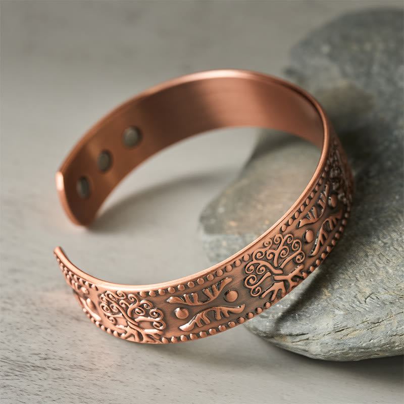 Fortune Jewel The Tree Of Life Copper Open Self Care Luck Bracelet Bangle - Fortune Jewel