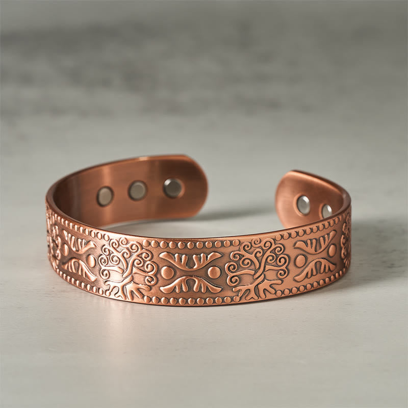 Fortune Jewel The Tree Of Life Copper Open Self Care Luck Bracelet Bangle - Fortune Jewel