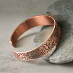 Fortune Jewel Copper Flower Open Balance Luck Adjustable Cuff Bracelet Bangle - Fortune Jewel