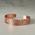 Fortune Jewel Copper Flower Open Balance Luck Adjustable Cuff Bracelet Bangle - Fortune Jewel