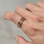 Fortune Jewel Copper Abstract Line Pattern Open Luck Cuff Bracelet Bangle Ring - Fortune Jewel