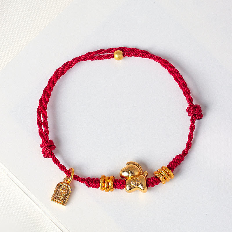 Fortune Jewel Year Of The Horse Success Strength Braided String Adjustable Bracelet - Fortune Jewel