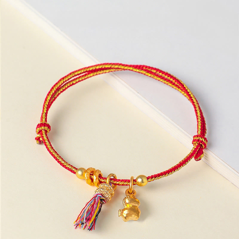 Fortune Jewel Year Of The Horse Success Strength Braided String Adjustable Bracelet - Fortune Jewel