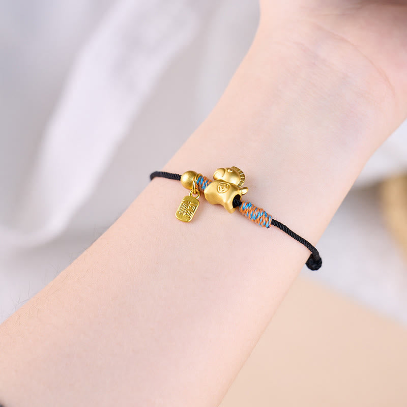 Fortune Jewel Year Of The Horse Fu Character Handwoven String Luck Connection Bracelet - Fortune Jewel