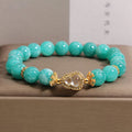 Fortune Jewel Gourd Design Amazonite Stone Healing Confidence Beads Bracelet - Fortune Jewel