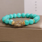 Fortune Jewel Gourd Design Amazonite Stone Healing Confidence Beads Bracelet - Fortune Jewel
