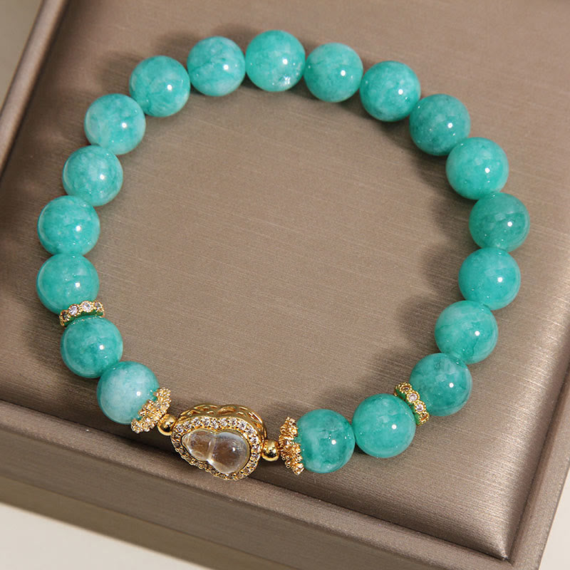 Fortune Jewel Gourd Design Amazonite Stone Healing Confidence Beads Bracelet - Fortune Jewel