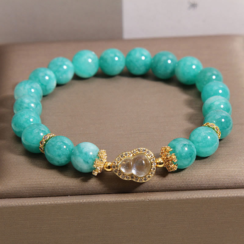 Fortune Jewel Gourd Design Amazonite Stone Healing Confidence Beads Bracelet - Fortune Jewel
