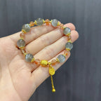 Fortune Jewel Natural Strawberry Quartz Moonstone Healing Positive Beads Bracelet - Fortune Jewel