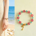 Fortune Jewel Natural Strawberry Quartz Moonstone Healing Positive Beads Bracelet - Fortune Jewel