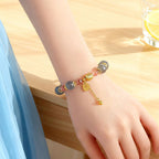 Fortune Jewel Natural Strawberry Quartz Moonstone Healing Positive Beads Bracelet - Fortune Jewel