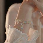 Fortune Jewel Butterfly Charm Hetian Jade Adjustable Chain Prosperity Bracelet - Fortune Jewel