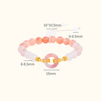 Fortune Jewel 925 Sterling Silver Red Agate White Chalcedony Peace Buckle Confidence Bracelet - Fortune Jewel