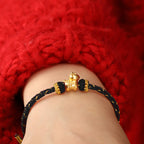 Fortune Jewel 999 Gold Year Of The Horse Braided String Rope Luck Adjustable Bracelet - Fortune Jewel