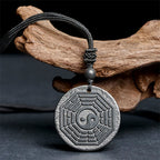 Fortune Jewel Authentic Shungite Stone Yin Yang Bagua Protection Necklace Pendant - Fortune Jewel