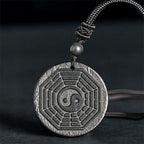 Fortune Jewel Authentic Shungite Stone Yin Yang Bagua Protection Necklace Pendant - Fortune Jewel