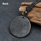 Fortune Jewel Authentic Shungite Stone Yin Yang Bagua Protection Necklace Pendant - Fortune Jewel