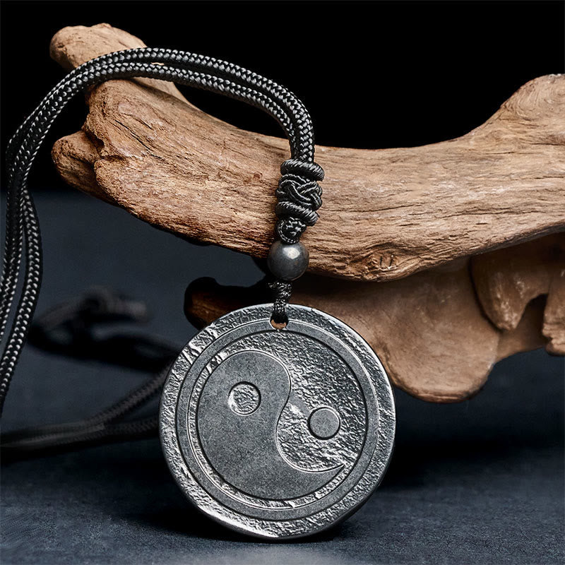 Fortune Jewel Natural Authentic Shungite Stone Carved Yin Yang Protection Necklace Pendant - Fortune Jewel