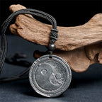 Fortune Jewel Natural Authentic Shungite Stone Carved Yin Yang Protection Necklace Pendant - Fortune Jewel
