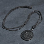 Fortune Jewel Moon Star Round Design Authentic Shungite Stone Protection Necklace Pendant - Fortune Jewel