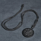 Fortune Jewel Four Leaf Clover Authentic Shungite Stone Graphite Stone Protection Necklace Pendant - Fortune Jewel