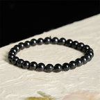Fortune Jewel Round Authentic Shungite Stone Inner Strength Beaded Bracelet - Fortune Jewel