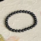 Fortune Jewel Round Authentic Shungite Stone Inner Strength Beaded Bracelet - Fortune Jewel