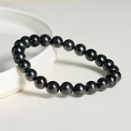 Fortune Jewel Round Authentic Shungite Stone Inner Strength Beaded Bracelet - Fortune Jewel