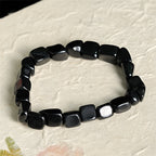 Fortune Jewel 8mm Natural Authentic Shungite Stone Protection Beaded Bracelet - Fortune Jewel