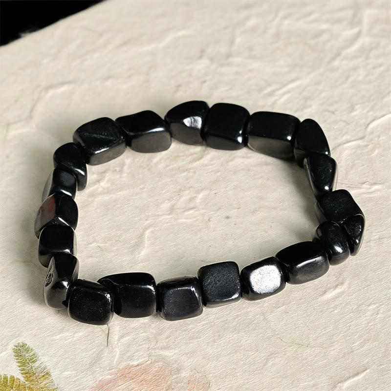 Fortune Jewel 8mm Natural Authentic Shungite Stone Protection Beaded Bracelet - Fortune Jewel