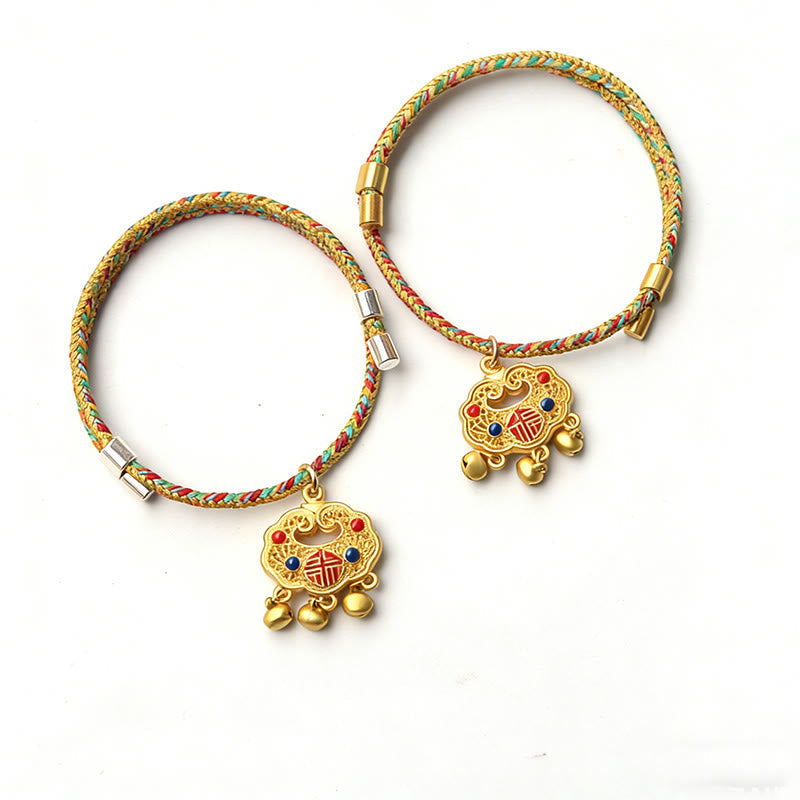 Fortune Jewel Handmade String Alloy Luck Blessings Adjustable Cats Small Dogs Pet Collar - Fortune Jewel
