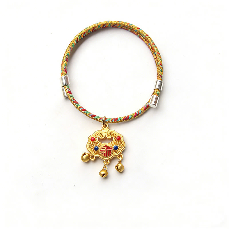 Fortune Jewel Handmade String Alloy Luck Blessings Adjustable Cats Small Dogs Pet Collar - Fortune Jewel