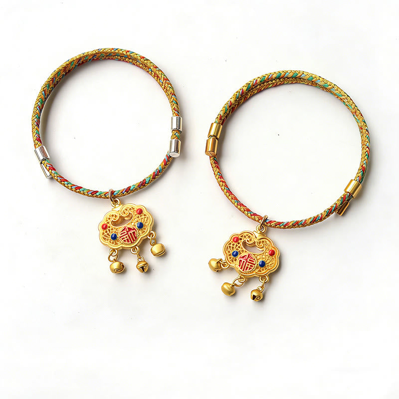 Fortune Jewel Handmade String Alloy Luck Blessings Adjustable Cats Small Dogs Pet Collar - Fortune Jewel