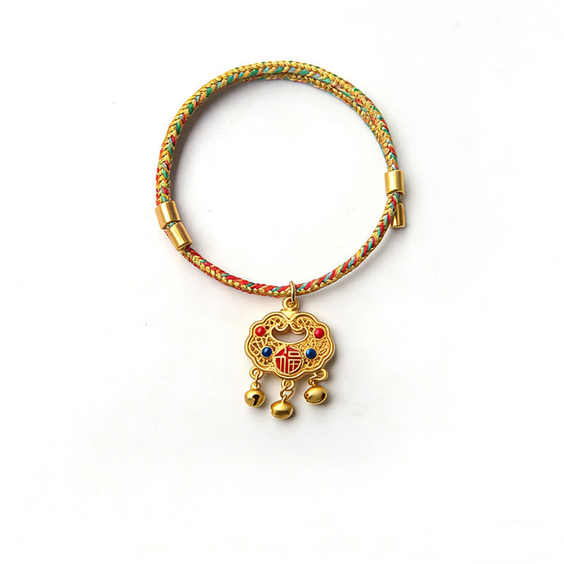 Fortune Jewel Handmade String Alloy Luck Blessings Adjustable Cats Small Dogs Pet Collar - Fortune Jewel