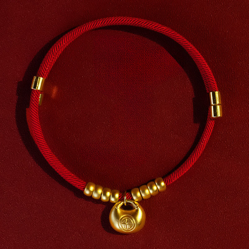Fortune Jewel Red String Bead Protection Adjustable Cats Small Dogs Pet Collar - Fortune Jewel