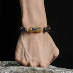 Fortune Jewel Sardonyx Beads Five Elements Change Color Pi Xiu Positive Bracelet - Fortune Jewel