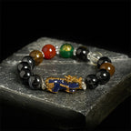 Fortune Jewel Sardonyx Beads Five Elements Change Color Pi Xiu Positive Bracelet - Fortune Jewel