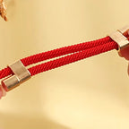 Fortune Jewel Metal Pendant Red String Peace Joy Blessing Protection Adjustable Cats Small Dogs Pet Collar - Fortune Jewel