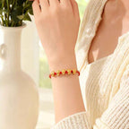 Buddha Stones Fu Character 999 Sterling Silver Year Of The Horse Prosperity Red String Bracelet
