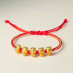 Buddha Stones Fu Character 999 Sterling Silver Year Of The Horse Prosperity Red String Bracelet