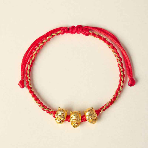 Buddha Stones Fu Character 999 Sterling Silver Year Of The Horse Prosperity Red String Bracelet