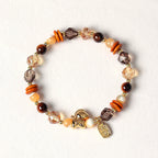 Fortune Jewel Tiger Eye Ice Obsidian Pearl Year Of The Horse Lucky Fortune Prosperity Bracelet - Fortune Jewel