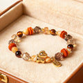Fortune Jewel Tiger Eye Ice Obsidian Pearl Year Of The Horse Lucky Fortune Prosperity Bracelet - Fortune Jewel