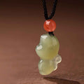 Fortune Jewel Chinese Zodiac Year Of The Horse Jade South Red Agate Prosperity Necklace Pendants